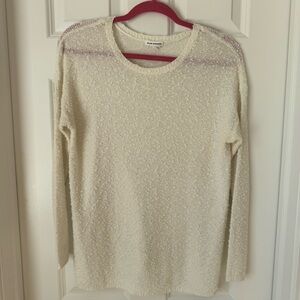 Club Monaco Textured Italian Knit‎ Sweater - Size XS - Ivory - Style 295560773